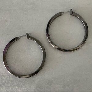 Pretty Bronze Tone Hoop Earrings